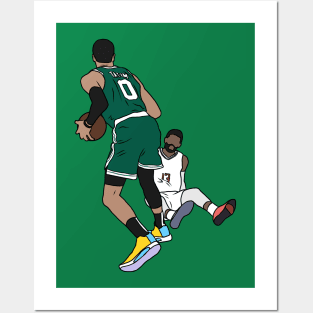 Jayson Tatum Crosses Over Paul George Posters and Art